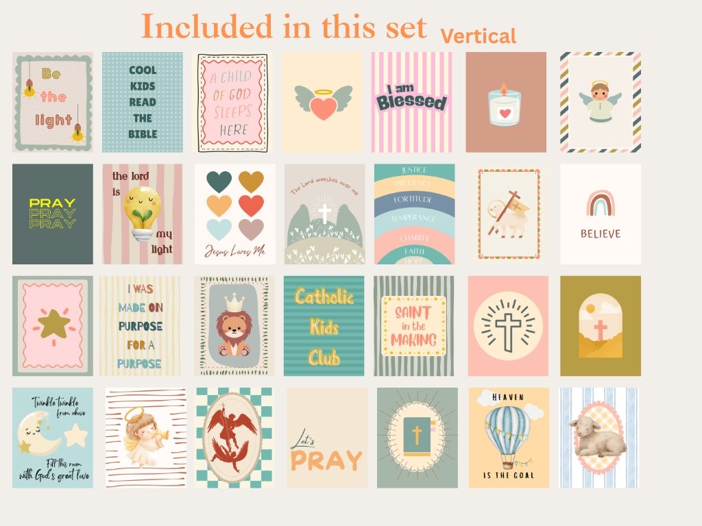 100 Printable Catholic Nursery Prints Bundle | Catholic Kids Bedroom Printable Bundle - 100 Prints 100 Printable Catholic Nursery Prints Bundle | Catholic Kids Bedroom Printable Bundle - 100 Prints - Image 4