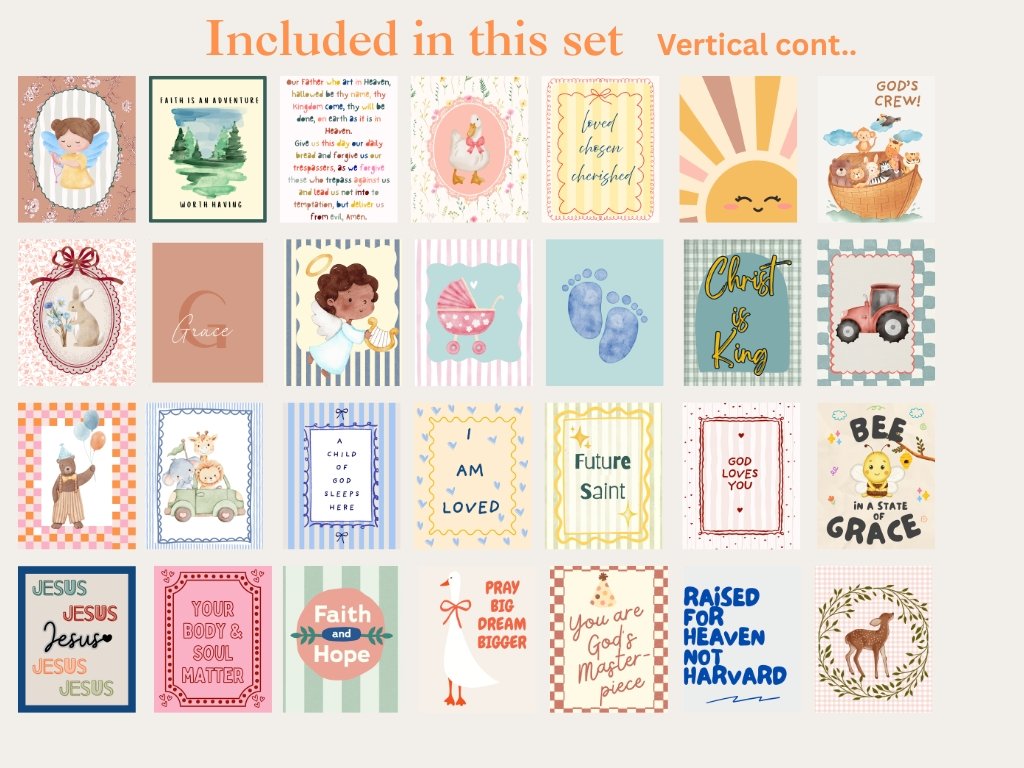 100 Printable Catholic Nursery Prints Bundle | Catholic Kids Bedroom Printable Bundle - 100 Prints 100 Printable Catholic Nursery Prints Bundle | Catholic Kids Bedroom Printable Bundle - 100 Prints - Image 5