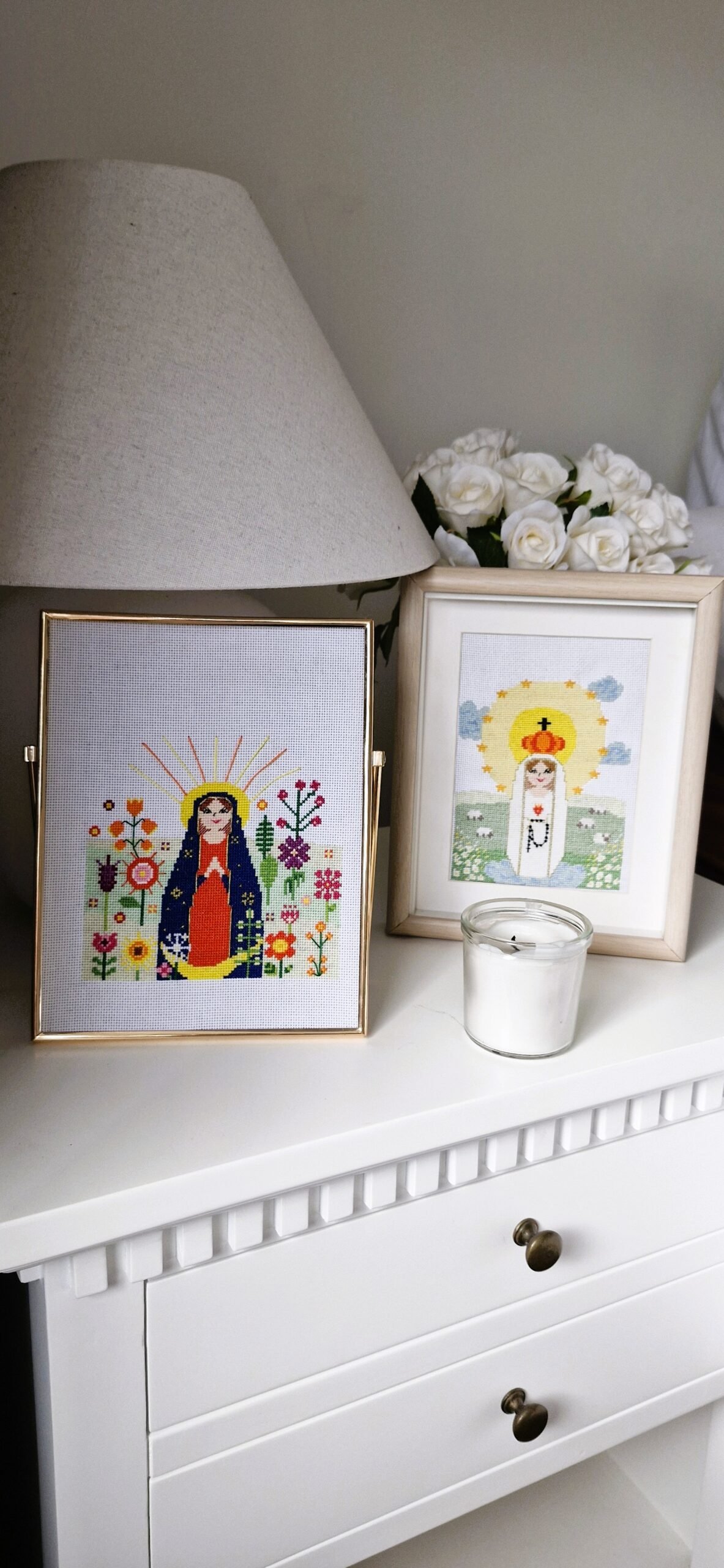 Our lady of fatima and Our lady of guadalupe cross stitch patterns