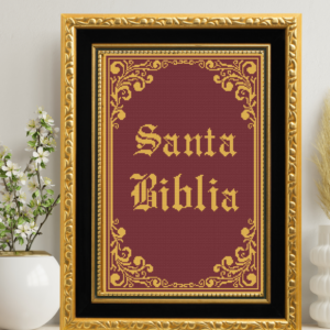 La Santa Biblia Patrón de punto de cruz (en Español) | Holy Bible Cross Stitch Pattern (in Spanish) - Digital Download