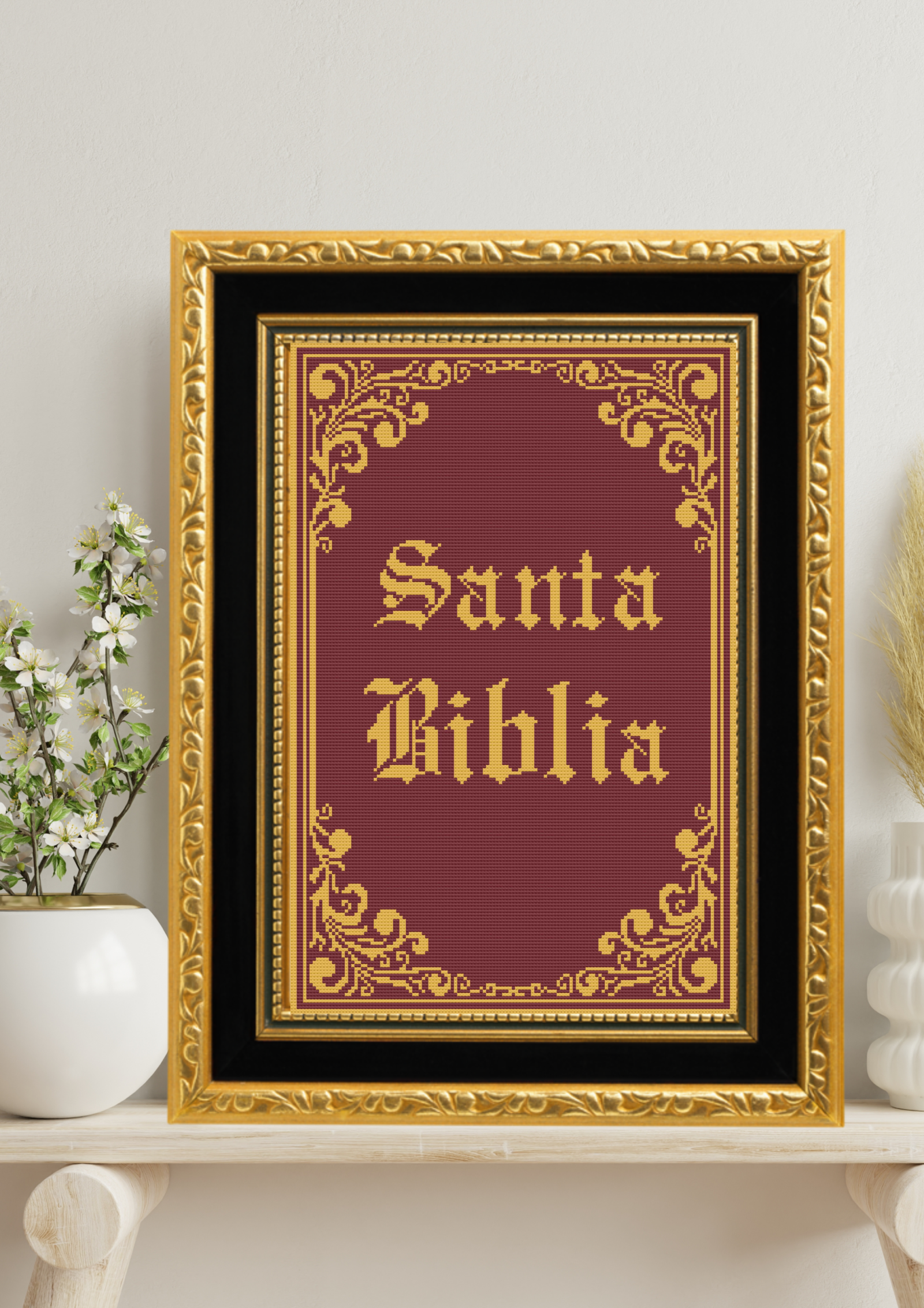 La Santa Biblia Patrón de punto de cruz (en Español) | Holy Bible Cross Stitch Pattern (in Spanish) - Digital Download La Santa Biblia Patrón de punto de cruz (en Español) | Holy Bible Cross Stitch Pattern (in Spanish) - Digital Download