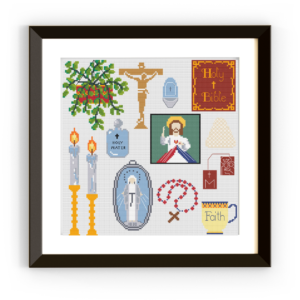 A Catholic Home Cross Stitch Pattern | Instant Download PDF Pattern